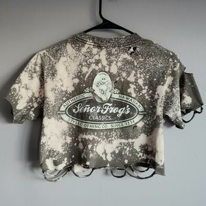 Senor Frog's Cancun Mexico Destructed Crop Tee